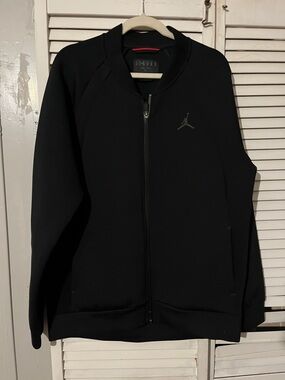 Jordan Brand Men's Black Tech-Style Full-Zip Bomber Jacket - Size XL